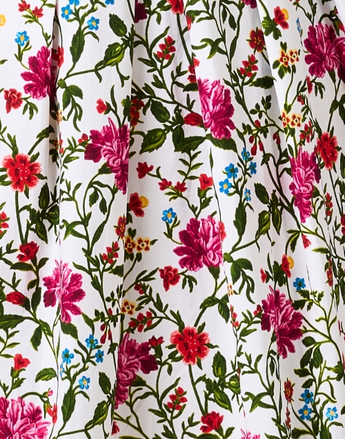 Fabric image - Samantha Sung - Audrey White Floral Print Cotton Stretch Dress