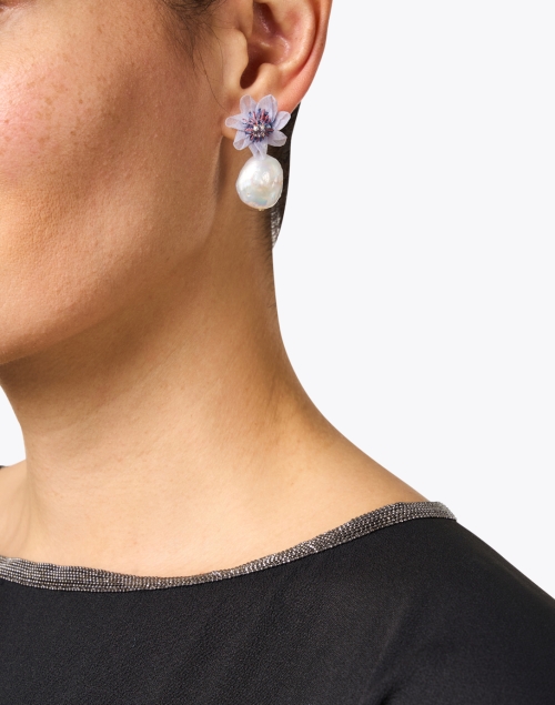 Look image - Mignonne Gavigan - Caterina Blue Pearl Drop Earrings