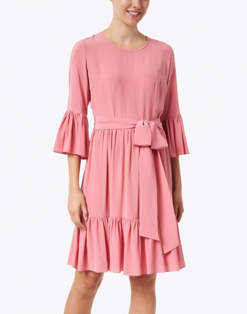 Front image - Soler - Pia Bubblegum Pink Silk Georgette Dress