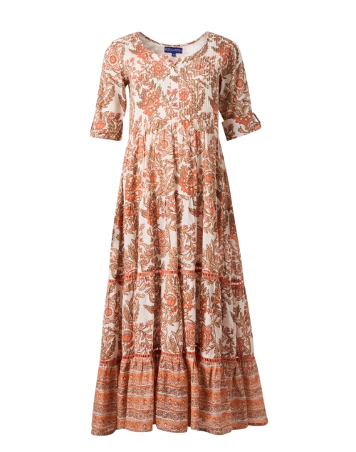 Product image - Ro's Garden - Peggy Orange Print Cotton Dress