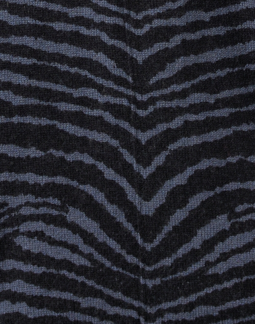 Fabric image - Repeat Cashmere - Blue and Black Zebra Wool Cashmere Sweater