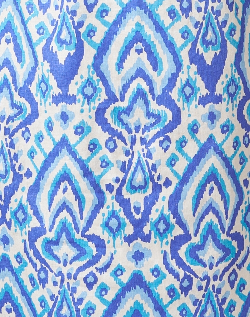 Fabric image - Sail to Sable - Blue Ikat Print Tunic Dress