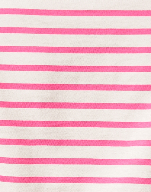 Fabric image - Saint James - Minquidame Pink and White Striped Cotton Top