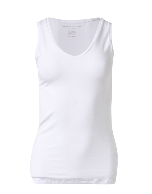 Product image - Majestic Filatures - White Soft Touch V-Neck Tank