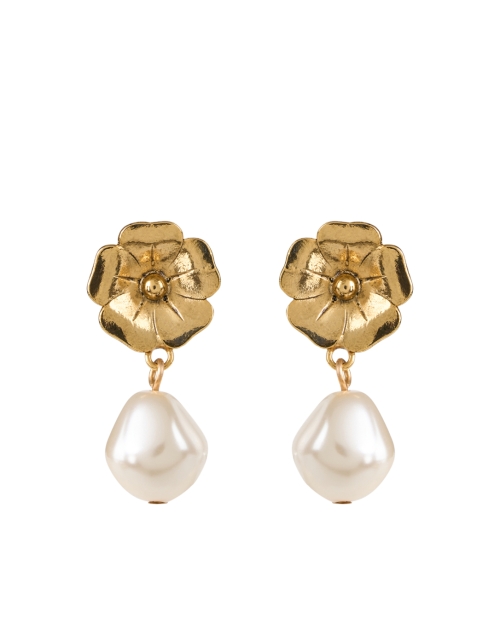 Product image - Jennifer Behr - Luiza Gold and Pearl Drop Earrings