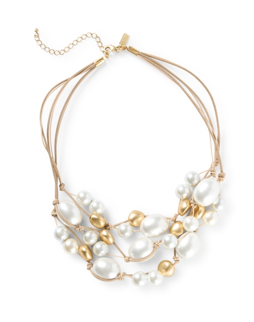 Product image - Deborah Grivas - Pearl and Golden Beaded Necklace