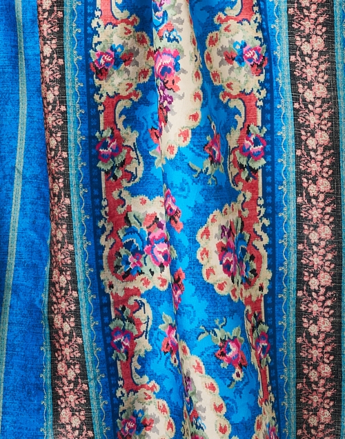 Fabric image - D'Ascoli - Zafra Blue Print Silk Dress