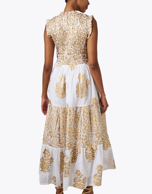 Back image - Oliphant - Jakarta Gold Print Dress