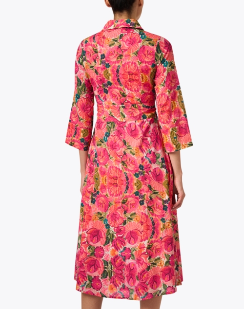 Back image - Ro's Garden - Gladys Pink Floral Print Dress