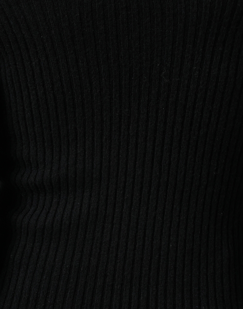 Fabric image - White + Warren - Black Cashmere Off The Shoulder Top
