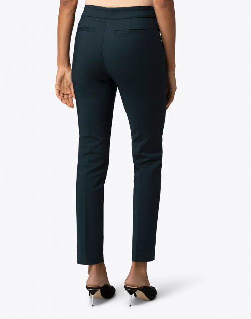 Ecru - Madison Forest Green Cotton Power Stretch Pant 