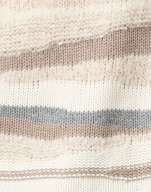 Fabric image - Fabiana Filippi - Ivory Neutral Striped Wool Sweater
