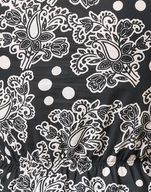 Fabric image - Loretta Caponi - Irene Black and White Print Top