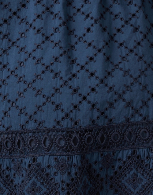 Fabric image - Temptation Positano - Navy Cotton Eyelet Dress