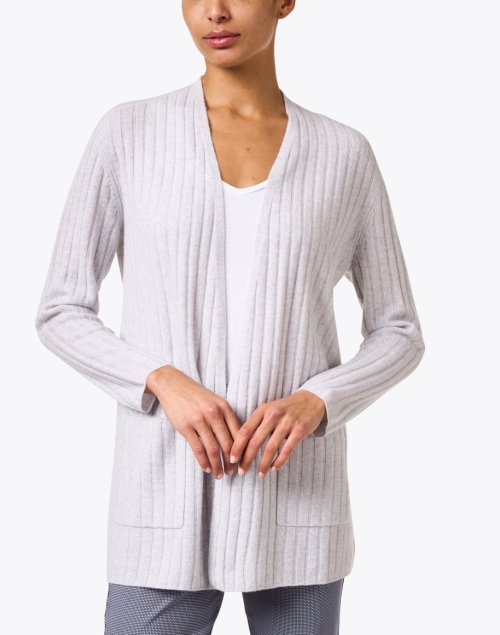 Front image - Kinross - Grey Cashmere Cardigan
