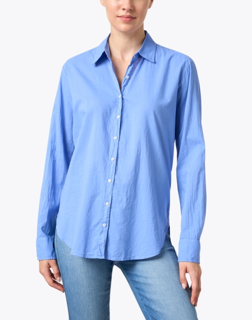Front image - Xirena - Beau All Blue Cotton Shirt
