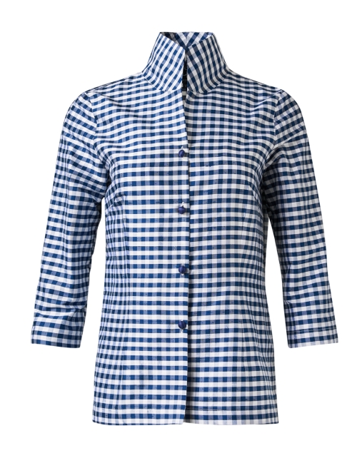 Product image - Connie Roberson - Ronette Navy Gingham Silk Jacket