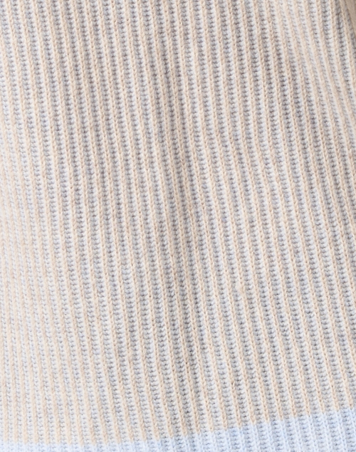 Fabric image - Kinross - Sky Grey and Blue Multi Cashmere Sweater