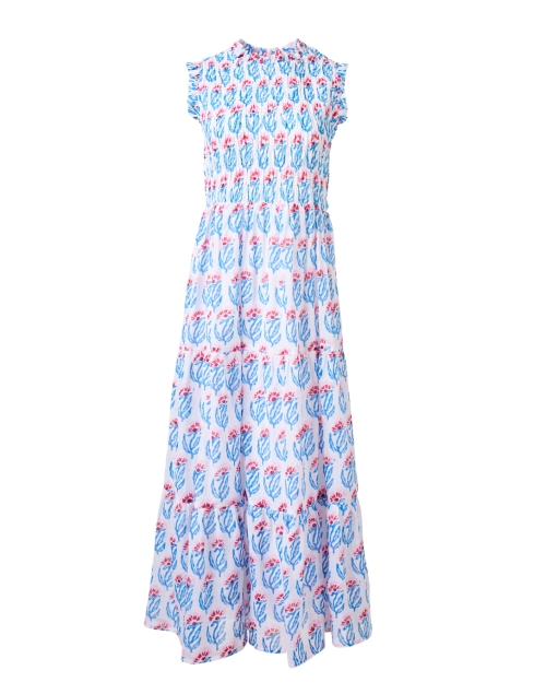 Product image - Oliphant - Blue and White Print Smocked Dress