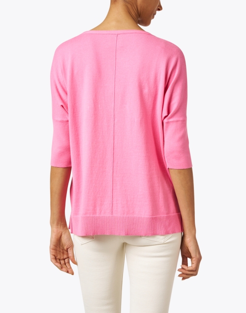 Back image - Allude - Pink Cotton Cashmere Top