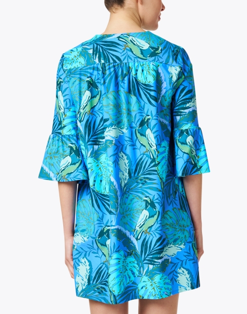 Back image - Jude Connally - Kerry Turquoise Print Dress