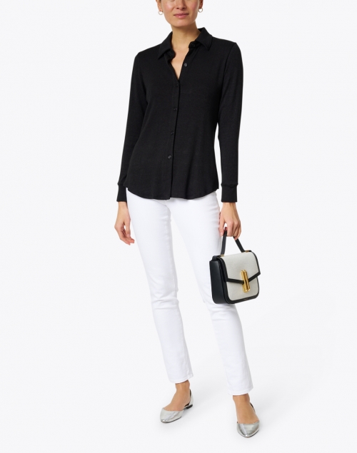 Look image - Southcott - Eastdale Black Cotton Modal Shirt