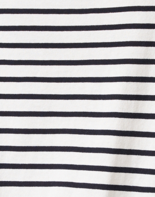 Fabric image - Allude - Navy and White Stripe Cotton Cashmere Sweater