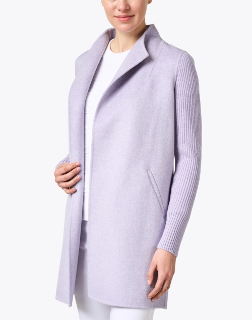 Front image - Kinross - Lavender Purple Wool Cashmere Coat