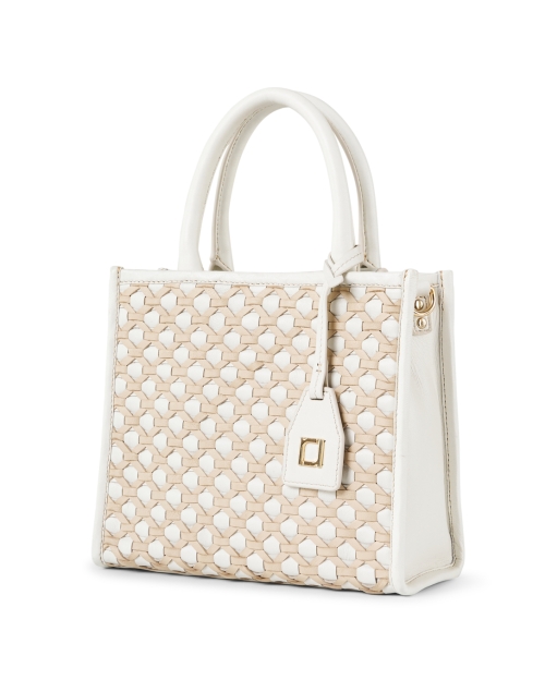 Front image - Rafe - Ayesha White and Tan Leather Tote 