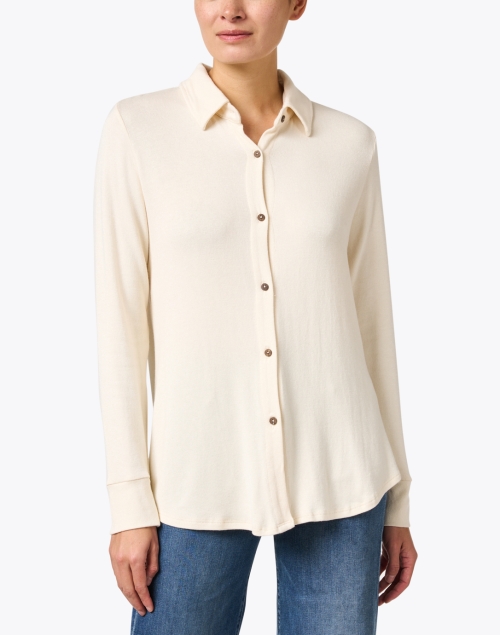 Front image - Southcott - Eastdale Ivory Cotton Modal Top