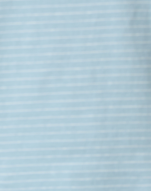 Fabric image - Vince - Aqua and Off-White Striped Cotton Tee