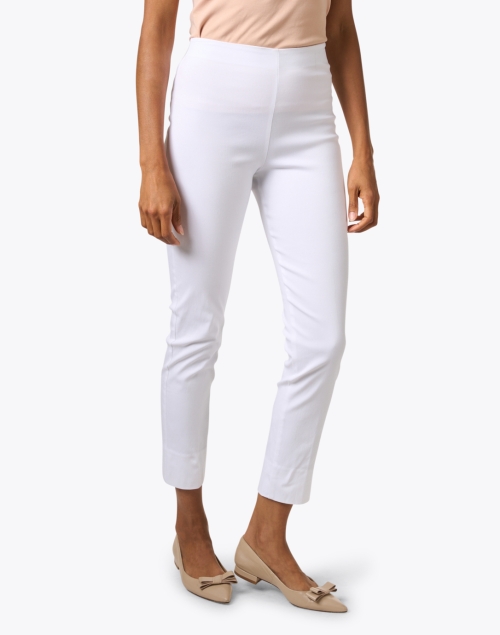 Front image - Equestrian - Milo White Stretch Pant