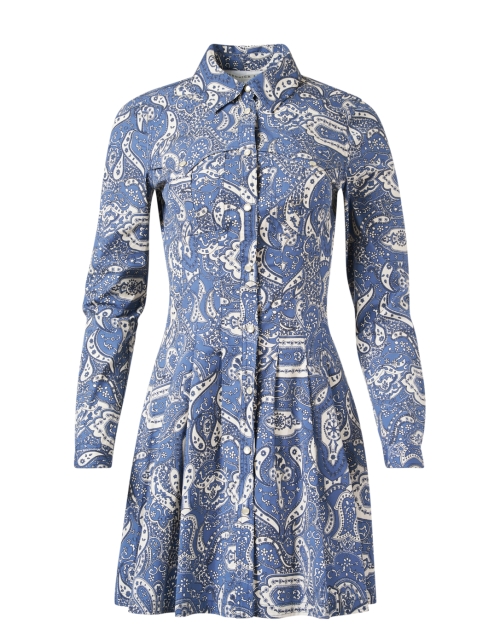 Product image - Veronica Beard - Karmi Blue Paisley Print Shirt Dress