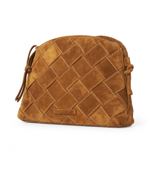 Front image - Loeffler Randall - Mallory Cacao Woven Suede Leather Crossbody Bag