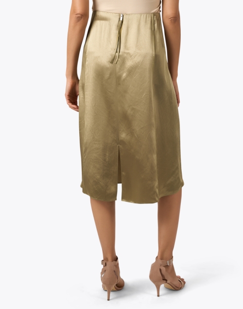Back image - Vince - Green Satin Skirt