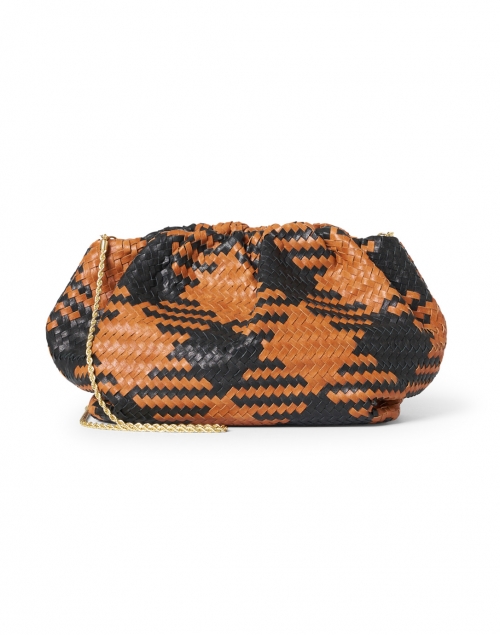 Loeffler Randall - Nyla Black and Timber Check Woven Leather Clutch 