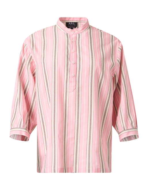 Product image - A.P.C. - Priya Pink Striped Cotton Blouse
