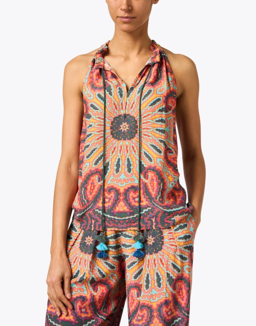 Front image - Figue - Betty Multi Medallion Print Top