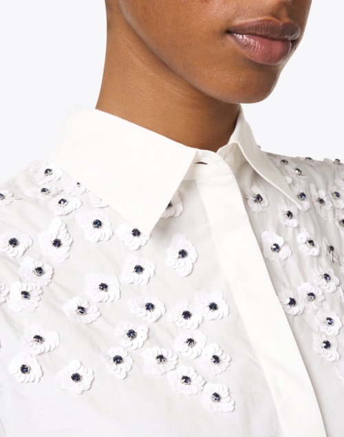 Extra_1 image - Vilagallo - Margot White Embellished Cotton Shirt