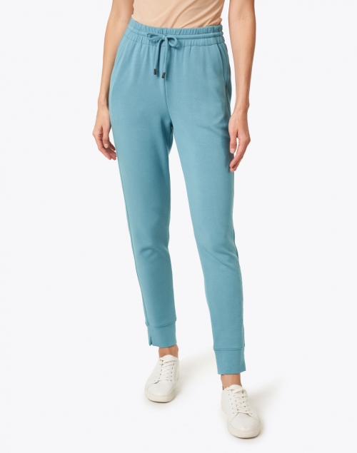 Front image - Marc Cain Sports - Light Teal Modal Jogger Pant