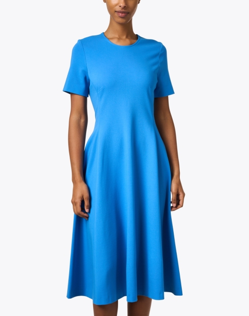 Front image - Jane - Romy Blue Fit and Flare Dress
