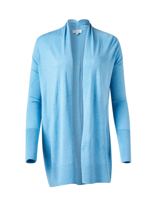 Product image - Kinross - Pool Blue Silk Cashmere Cardigan