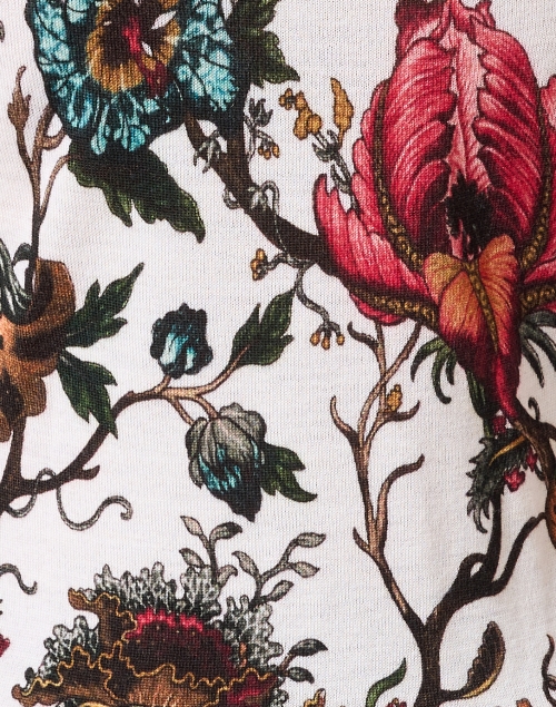 Fabric image - Samantha Sung - Charlotte Ivory Print Silk Cashmere Sweater