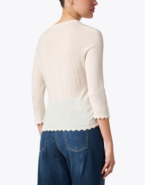 Back image - Allude - Ivory Wool Sweater