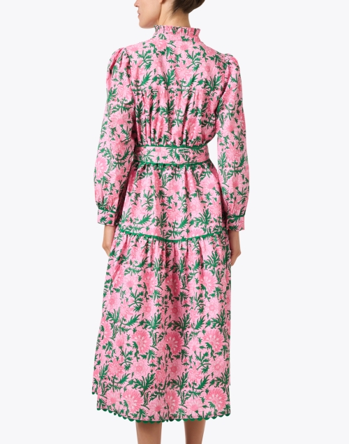Back image - Pink City Prints - Margot Pink Floral Print Dress