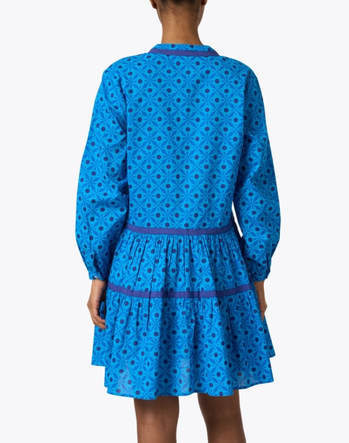 Back image - Ro's Garden - Estefany Blue Print Dress
