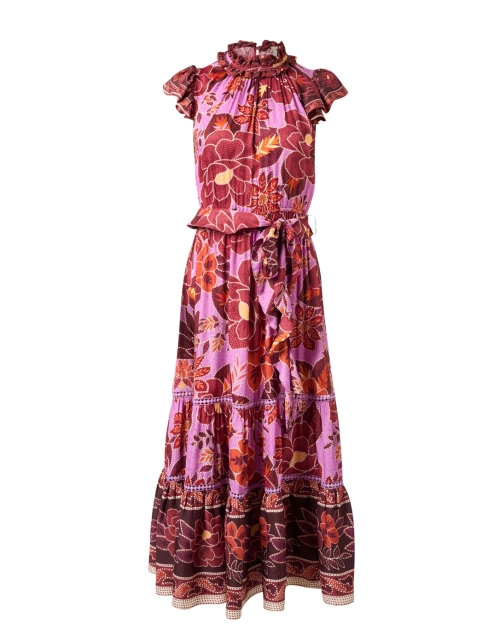 Farm Rio Red and Pink Multi Floral Print Dress