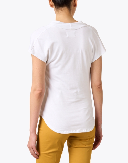 Back image - Southcott - White Cotton Drape Top