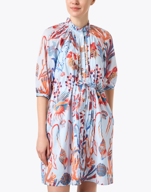 Front image - Banjanan - Benita Ocean Print Cotton Dress