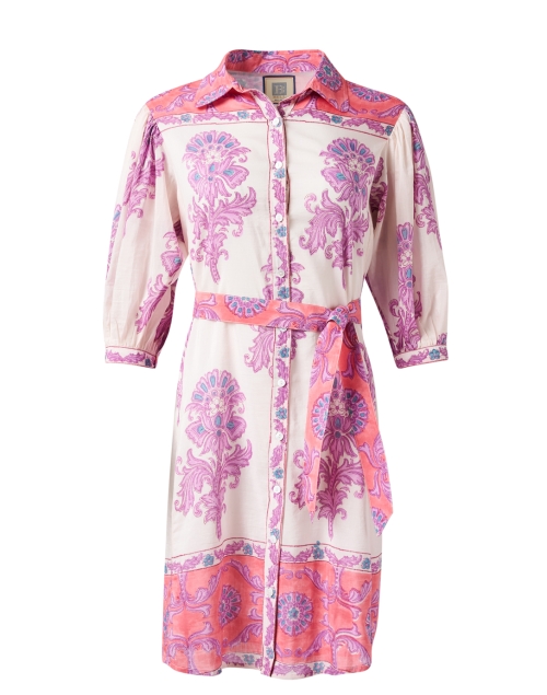 Product image - Bell - Pink and Purple Print Cotton Shirt Dress
